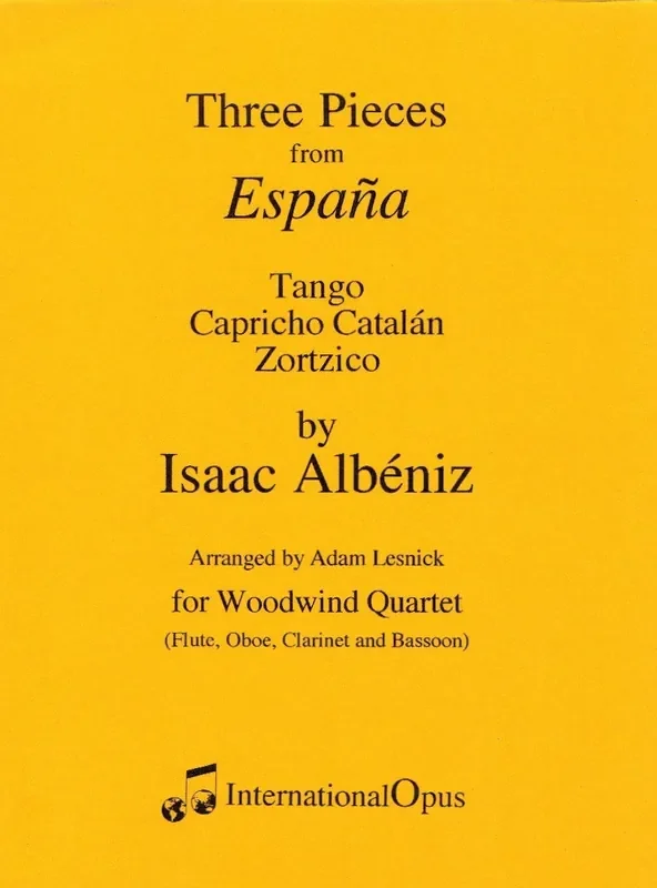 Albeniz, Isaac % Three Pieces from “Espana” (score & parts) – WW4