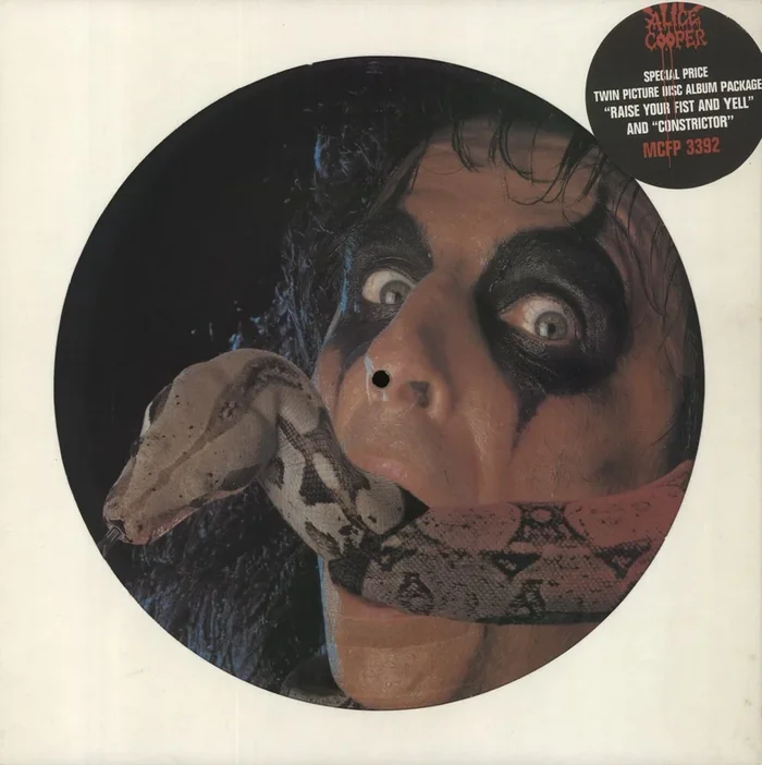 Alice Cooper Raise Your Fist And Yell + Constrictor UK Picture disc LP