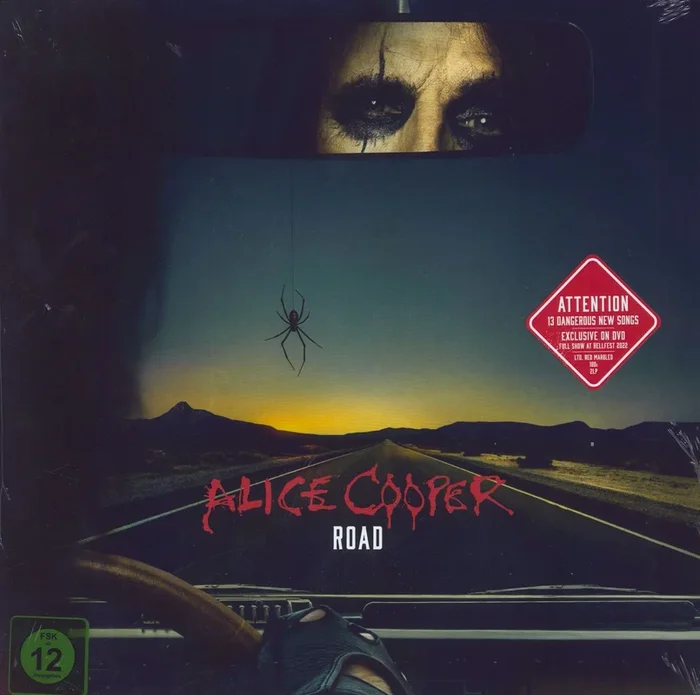 Alice Cooper Road – 180gm Red With Black Marble Vinyl + DVD UK 2-LP vinyl set