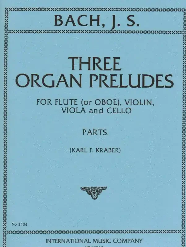 Bach, J.S. % Three Organ Preludes (parts only) – OB/VLN/VLA/CEL
