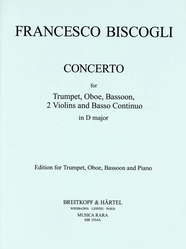Biscogli, Francesco % Concerto in D Major – OB/TPT/BSN/PN (Basso Continuo)