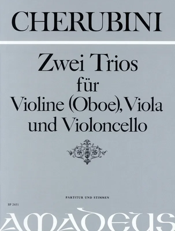 Cherubini, Luigi % Two Trios (score & parts) – OB/VLA/CEL or VLN/VLA/CEL
