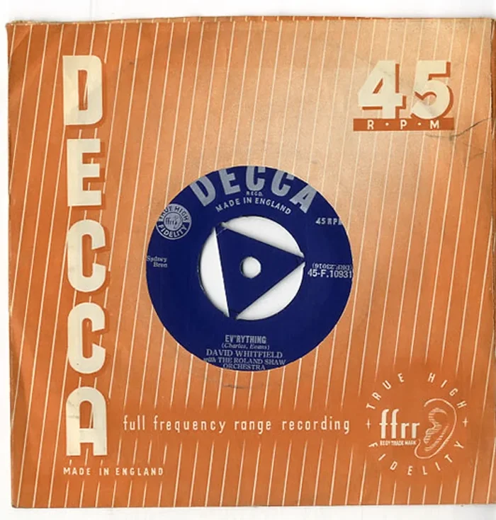 David Whitfield Ev’rything UK 7 ” vinyl