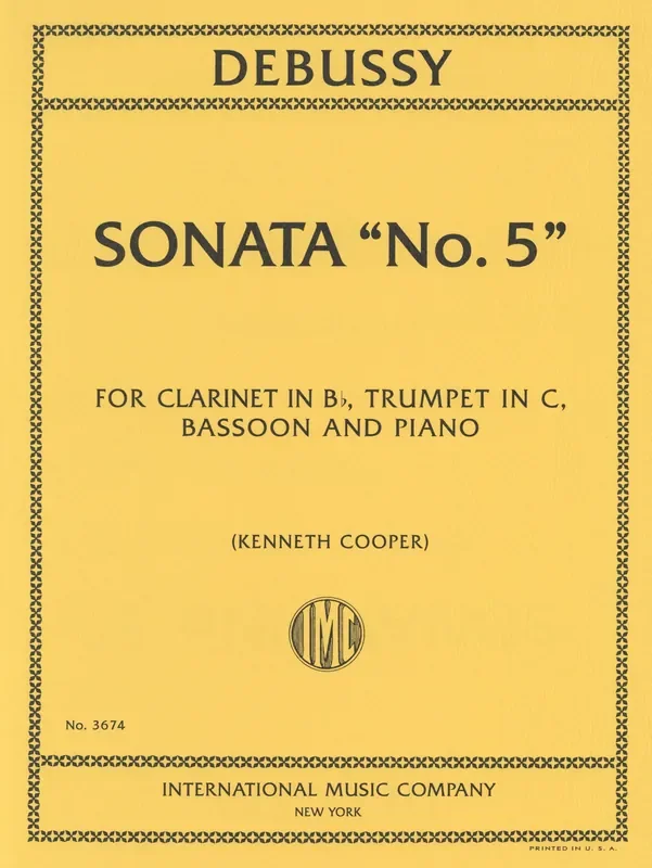 Debussy, Claude % Sonata 5 – CL/TPT/BSN/PN