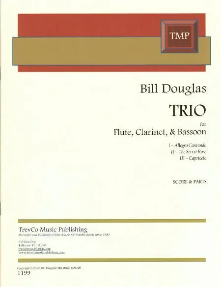 Douglas, Bill % Trio (score & parts) – FL/CL/BSN