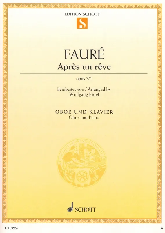 Fauré, Gabriel% Apres un Reve, op. 7, 1 – OB/PN