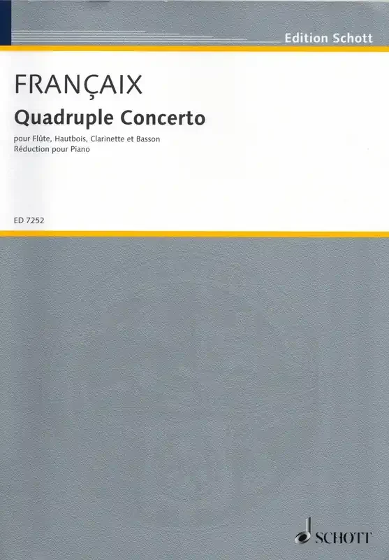 Francaix, Jean % Quadruple Concerto (piano score) – WW4/PN