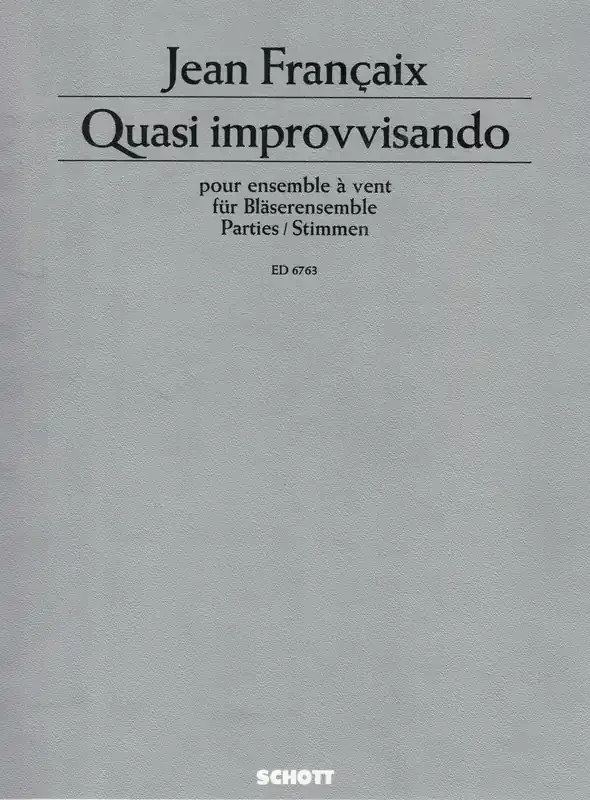 Francaix, Jean % Quasi Improvisando (parts only) – 11WINDS