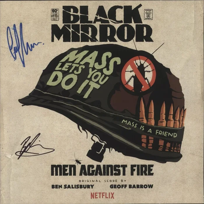 Geoff Barrow Black Mirror: Men Against Fire [Original Score] – Dark Green Vinyl – Autographed UK Vinyl LP
