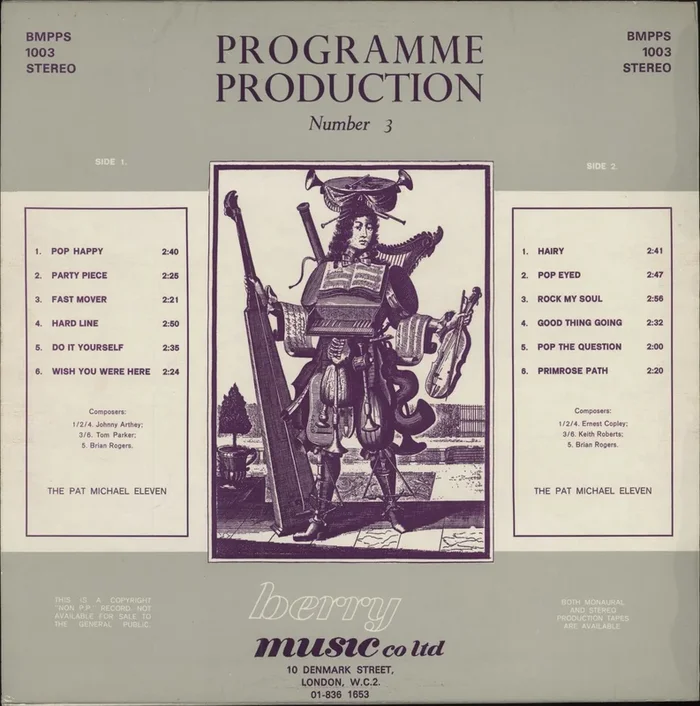 Johnny Arthey Programme Production No. 3 UK Vinyl LP