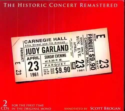 Judy Garland Historic Carnegie Hall Concert – COMPACT DISCS