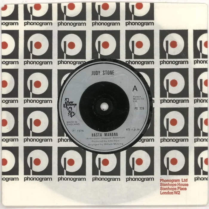 Judy Stone Hasta Manana UK 7 ” vinyl