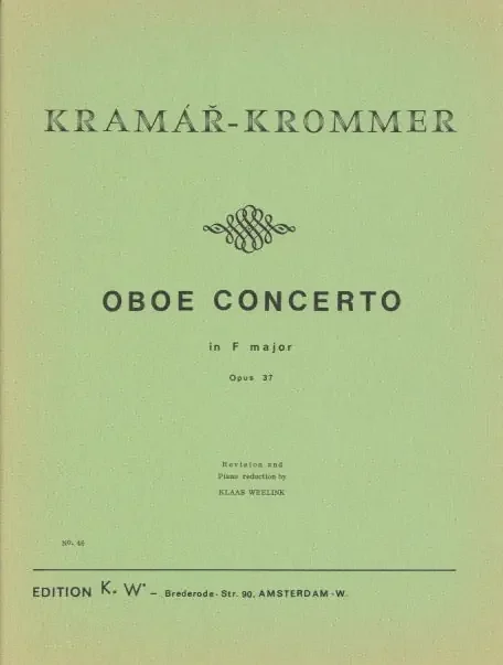 Krommer, Franz % Concerto in F Major, op. 37 – OB/PN
