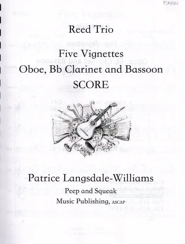 Langsdale-Williams, Patrice % Five Vignettes (score & parts) – OB/CL/BSN
