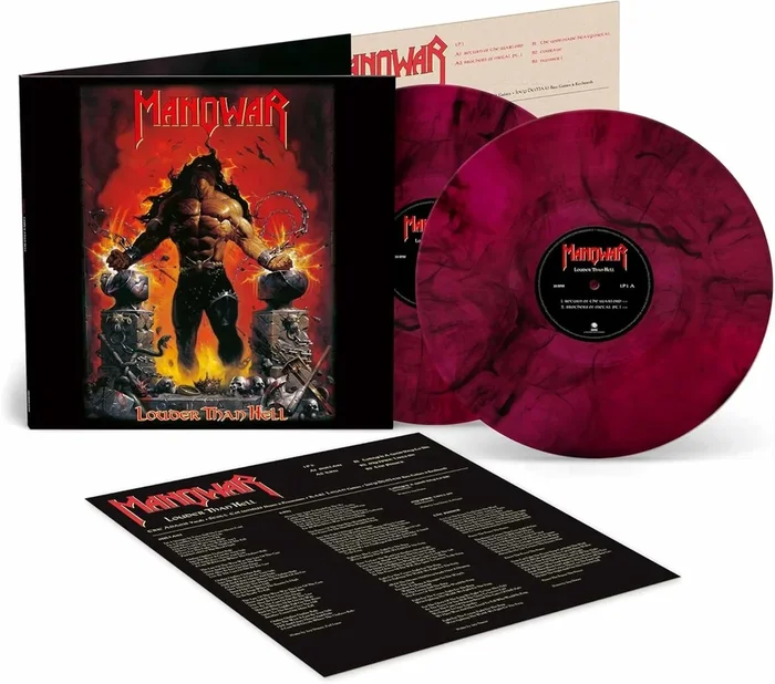 Manowar Louder Than Hell – 30th Anniversary – Black & Red Marbled Vinyl – Sealed UK 2-LP vinyl set