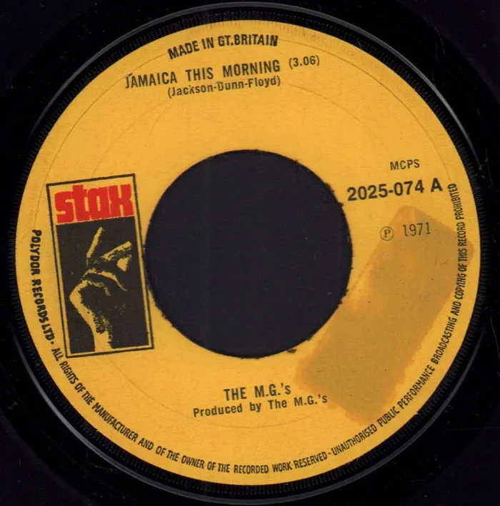 Mg’s/Booker T And The Mg’s – Jamaica This Morning – 7 Inch