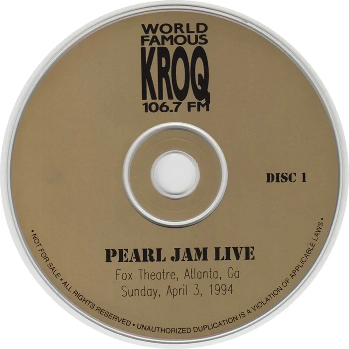 Pearl Jam Live US 2-CD album set