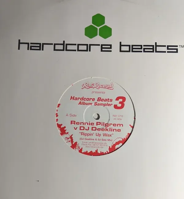 Rennie Pilgrem vs. DJ Dee Kline / Shimano – Hardcore Beats Album Sampler 3 (12″, Red) (Very Good Plus (VG+))