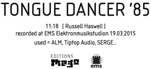 Russell Haswell Tongue Dancer ‘85 – 12-INCH SINGLE