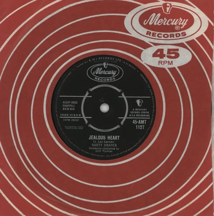 Rusty Draper Jealous Heart UK 7 ” vinyl