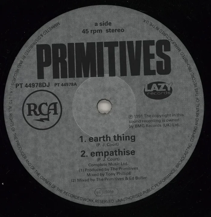 The Primitives Earth Thing UK Promo 12 ” vinyl