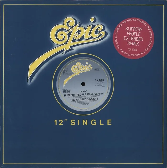 The Staple Singers Slippery People (Club Mix) – Promo Stamped UK Promo 12 ” vinyl