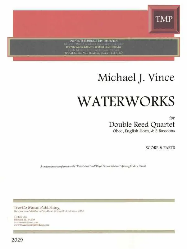Vince, Michael J. % Waterworks (score & parts) – OB/EH/2BSN