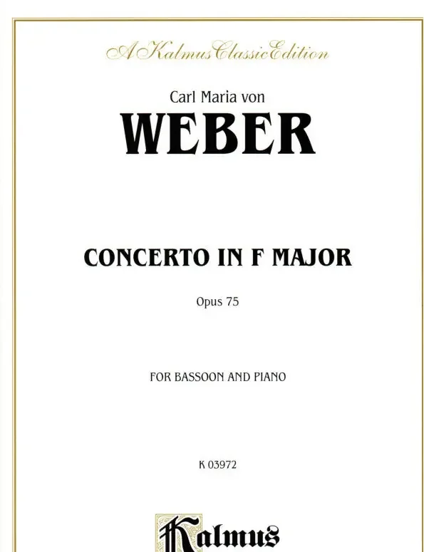 Weber, Carl Maria von % Concerto in F Major, op. 75 – BSN/PN