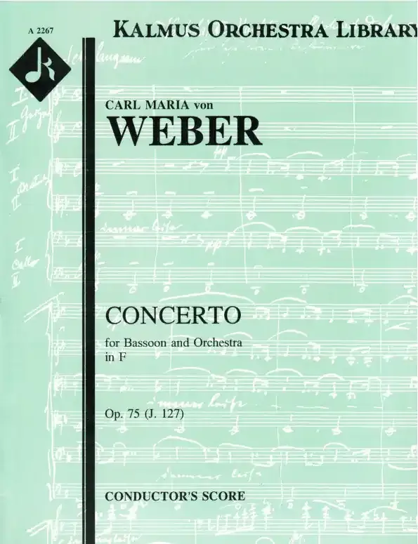 Weber, Carl Maria von % Concerto in F Major, op. 75 (score & set) – BSN/ORCH